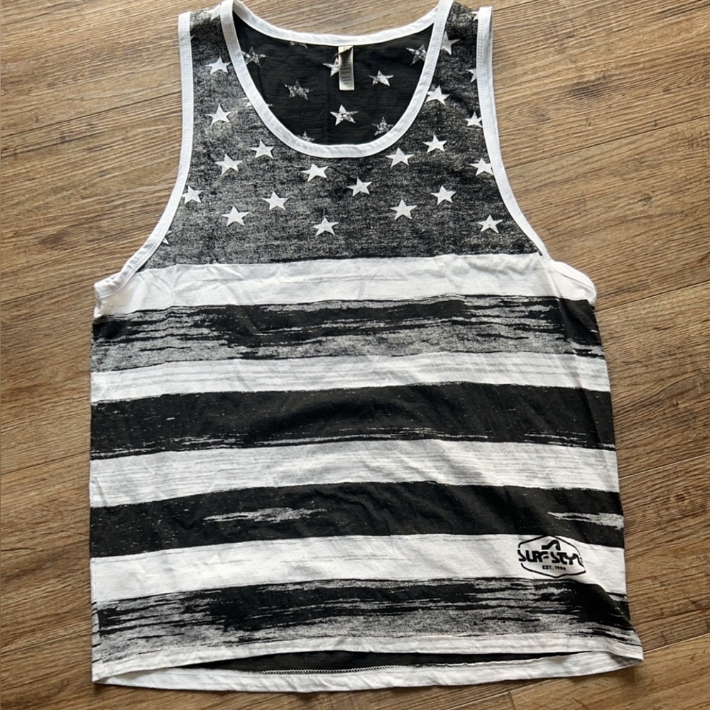 Black and White Striped Tank Top